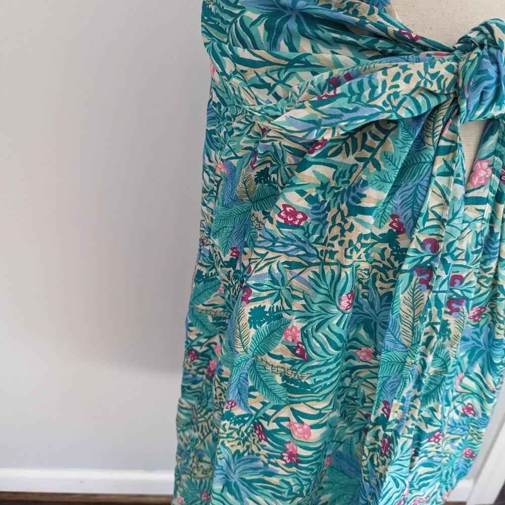 Vintage Women's Gabar New York Tropical Sarong Coverup Dress - Picture 4 of 6